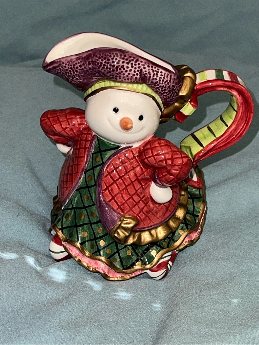 Vintage Fitz & Floyd "Snow Guys" Christmas Snowman Ceramic Creamer